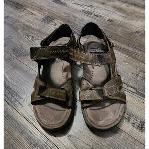 Men’s EARTH SPIRIT Brown Sandals Gelron Cushion Adjustable Straps US size 10 B40